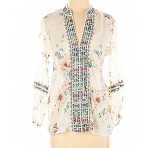 Johnny Was Workshop Floral Blouse, size small